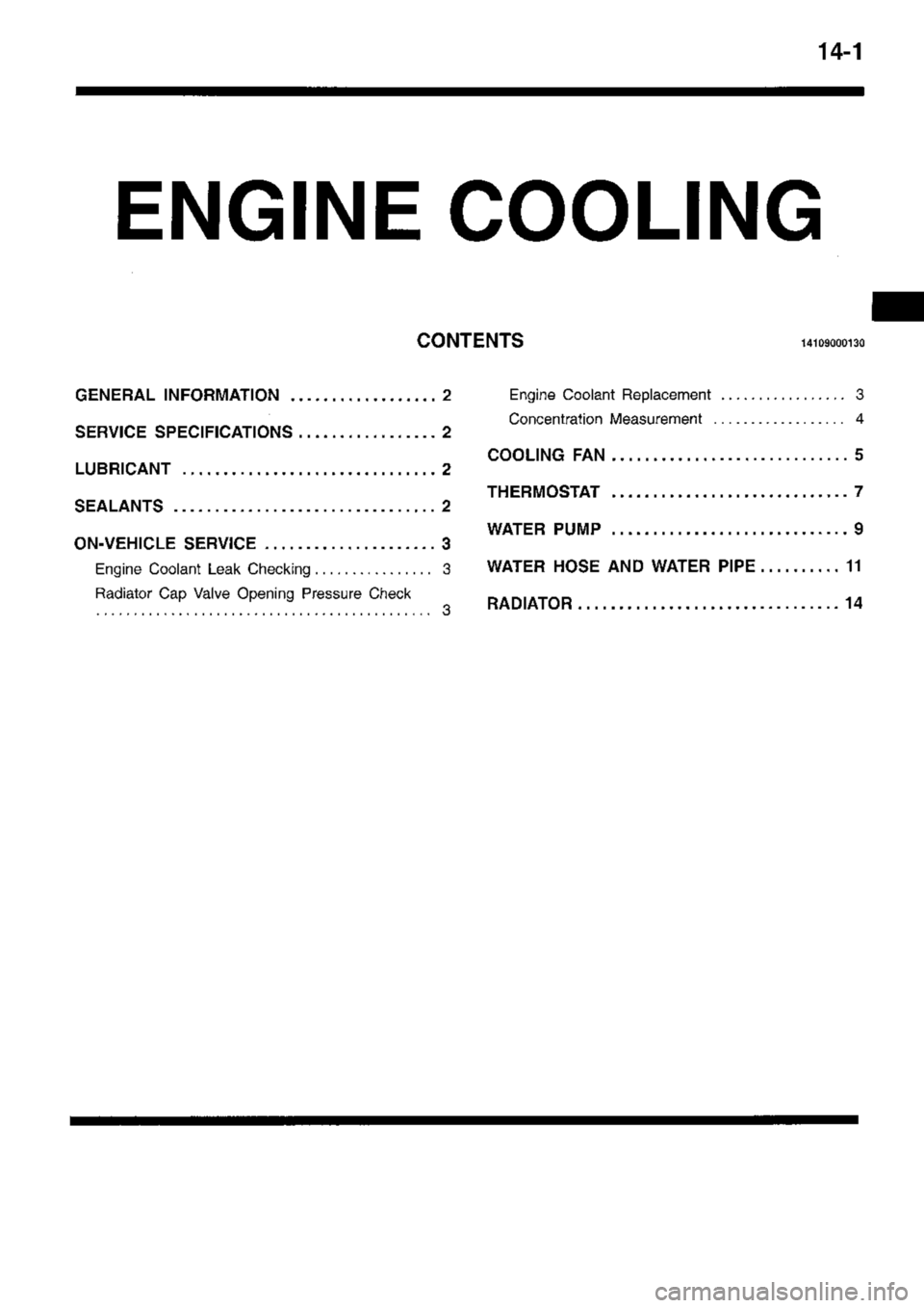 MITSUBISHI TRITON 1997  Workshop Manual 