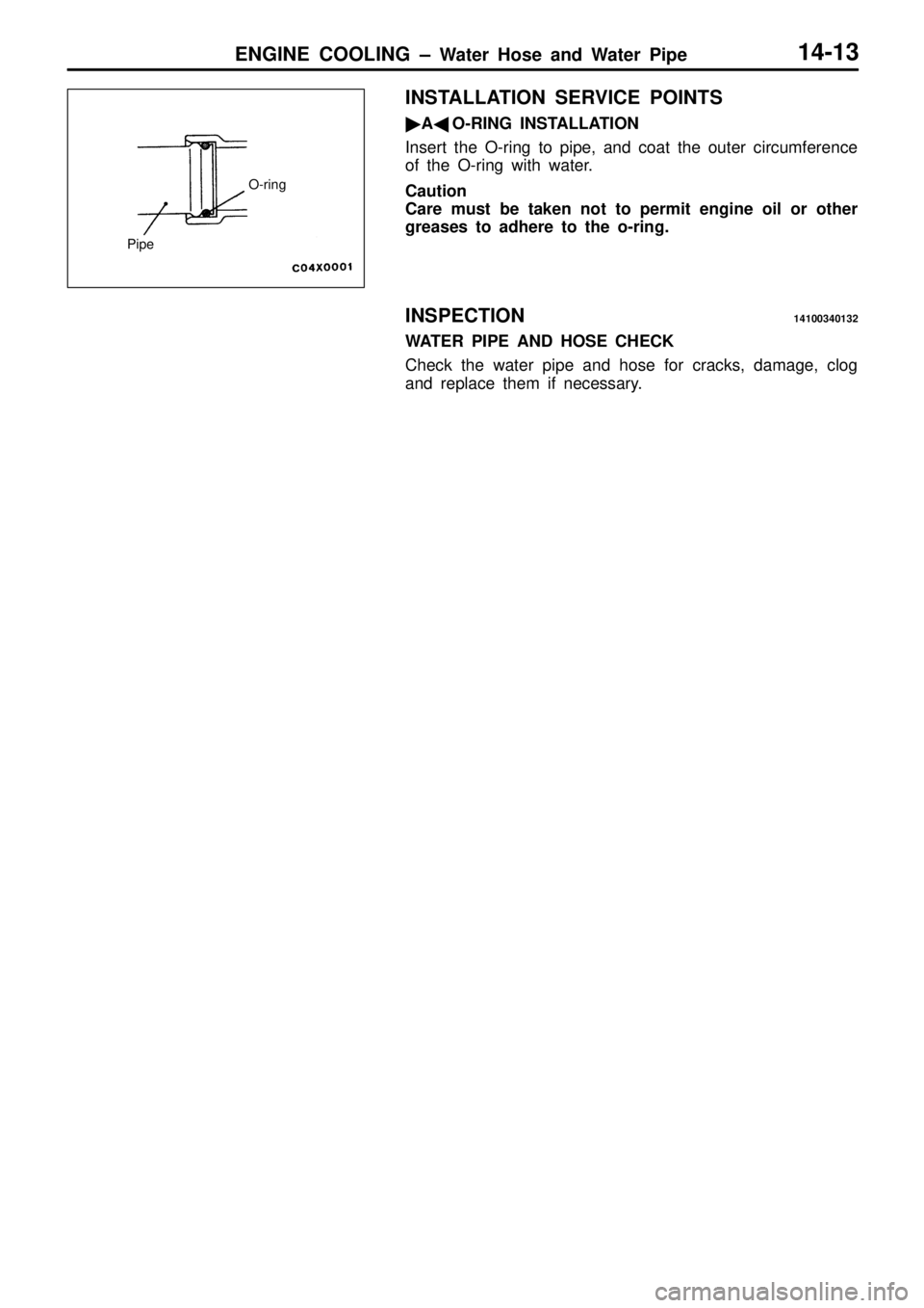 MITSUBISHI TRITON 1997  Workshop Manual O
-rin g  