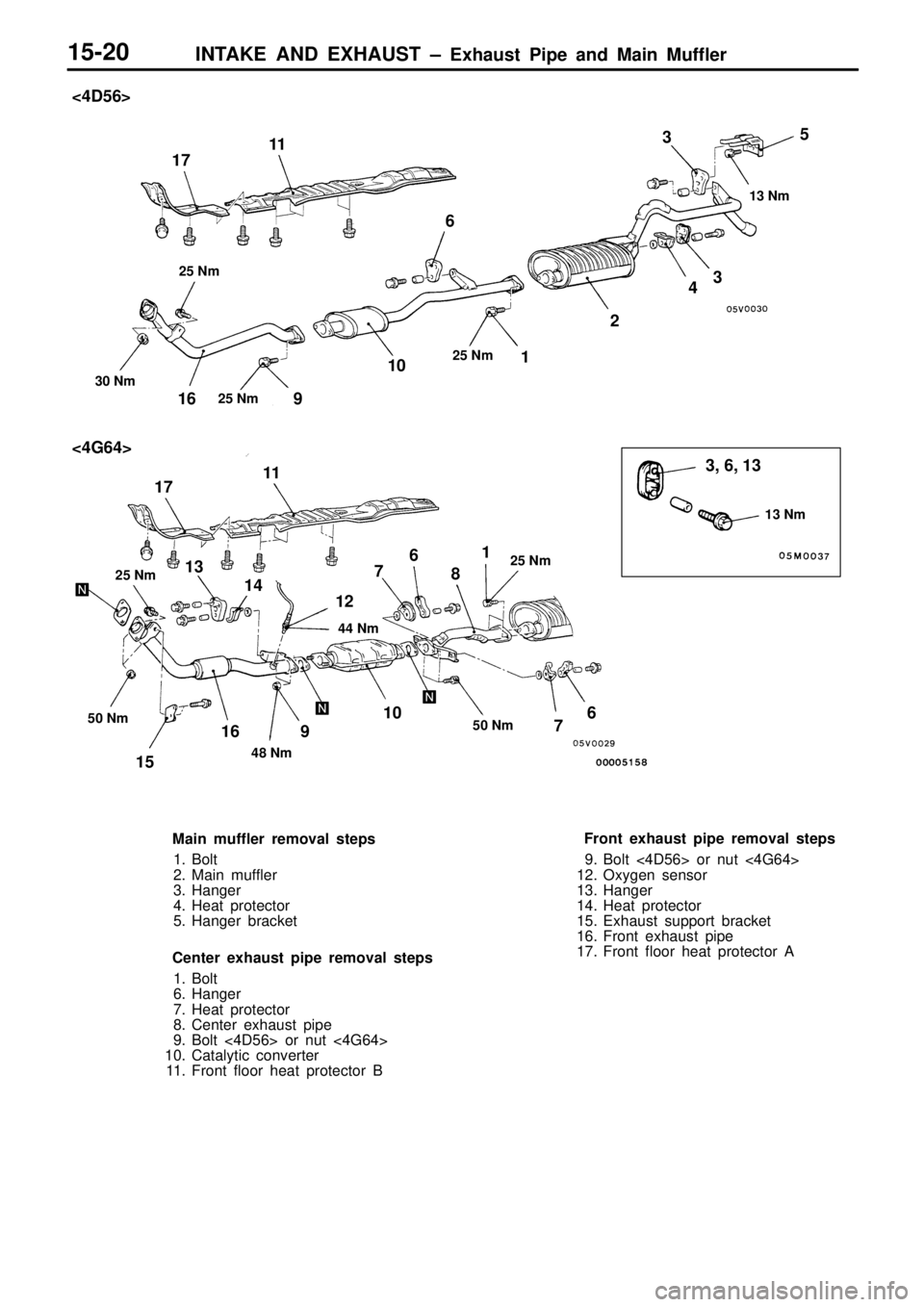 MITSUBISHI TRITON 1997 Workshop Manual 4
8 N m 1
3 N m
<
4G 64> 1
1 3
5
3
4
2
1
1 0
9
1 6 2
5 N m
11
1 7
13
14
1 5 1
6 9 1
0
76 1
5
0 N m 2
5 N m
8 MITSUBISHI TRITON 1997 Workshop Manual 4
8 N m 1
3 N m
<
4G 64> 1
1 3
5
3
4
2
1
1 0
9
1 6 2
5 N m
11
1 7
13
14
1 5 1
6 9 1
0
76 1
5
0 N m 2
5 N m
8