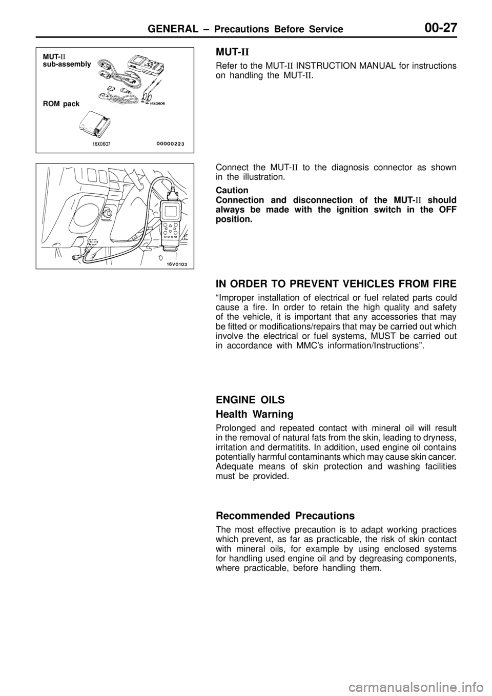 MITSUBISHI TRITON 1997 Owners Manual 