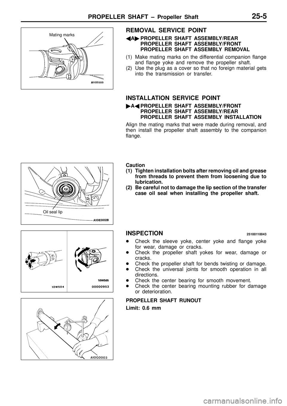 MITSUBISHI TRITON 1997  Workshop Manual O
il  s e al  lip     