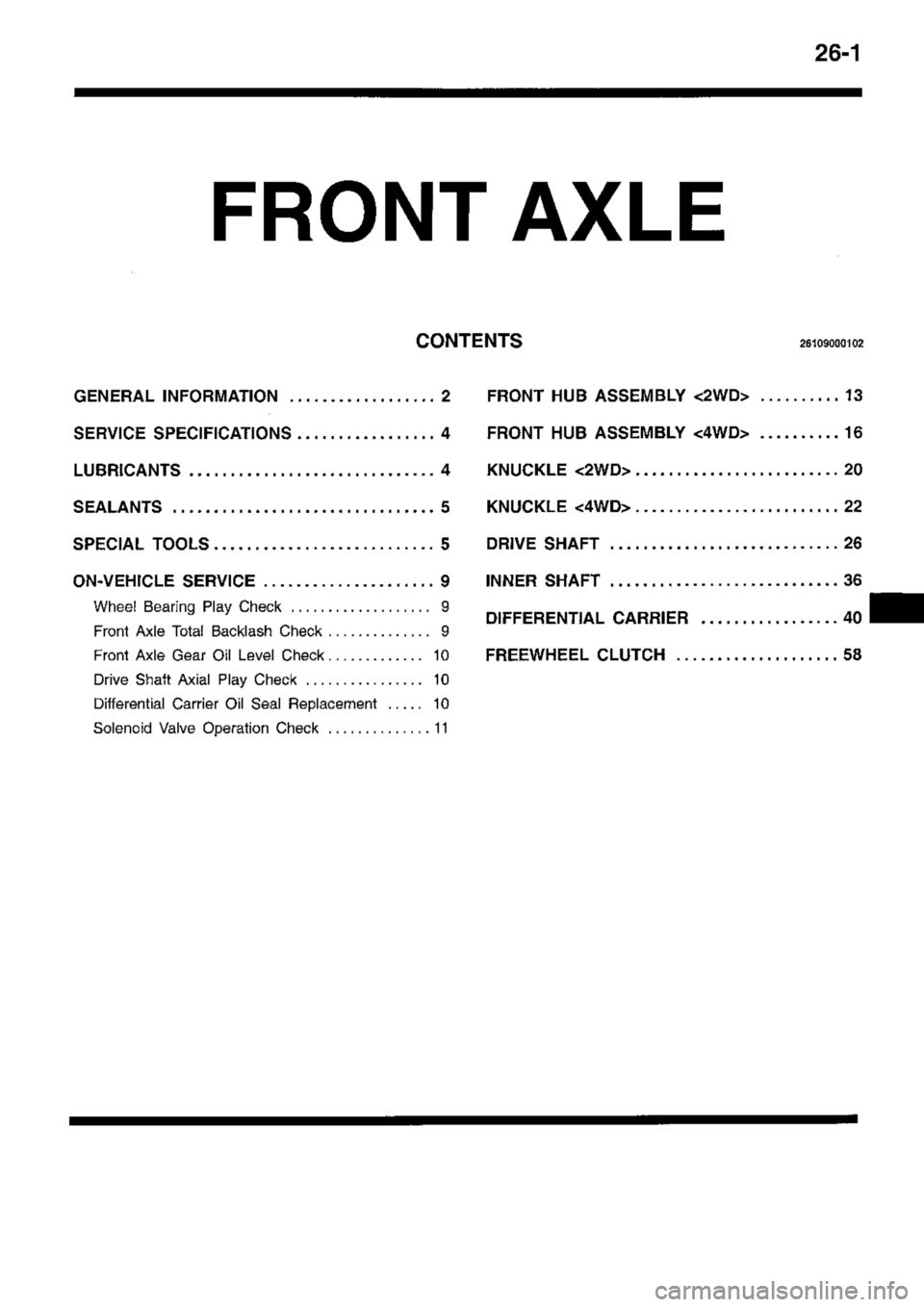 MITSUBISHI TRITON 1997 Workshop Manual MITSUBISHI TRITON 1997 Workshop Manual