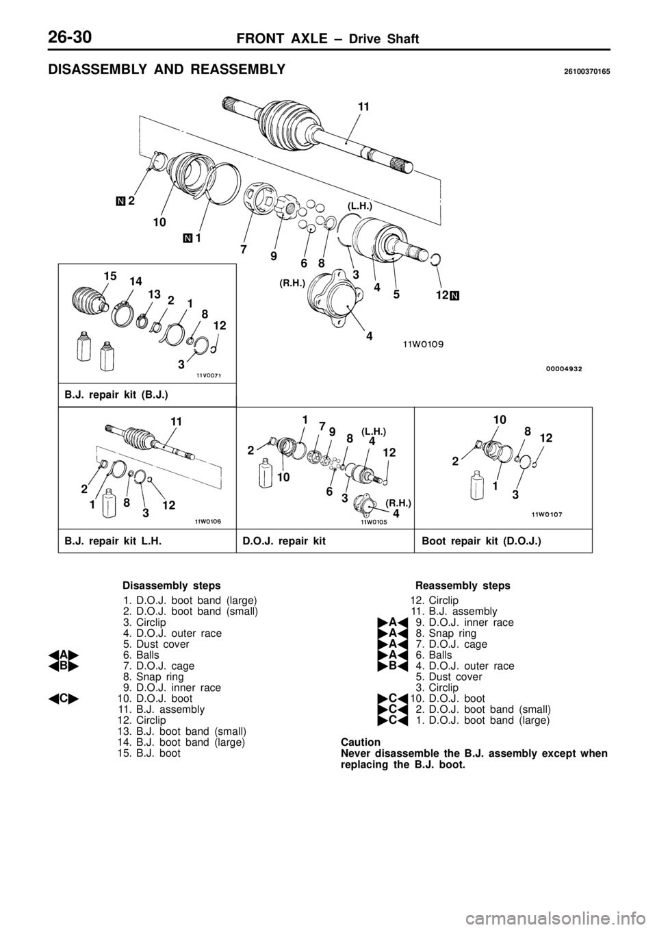 MITSUBISHI TRITON 1997  Workshop Manual (
L .H .)
( R .H .) 4
1
2
3 4
6
7
8 9
1 0
1
1
1 2
1
3
1
4
1
5
28
3 1
2
2 1
812
3 4 1
0
3
2
18
12  