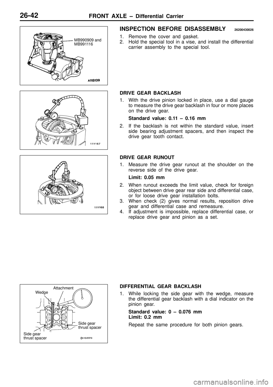 MITSUBISHI TRITON 1997  Workshop Manual W
edge A
tta ch m ent S
id e g ear
t h ru st s p ace r S
id e g ear
t h ru st s p ace r     
