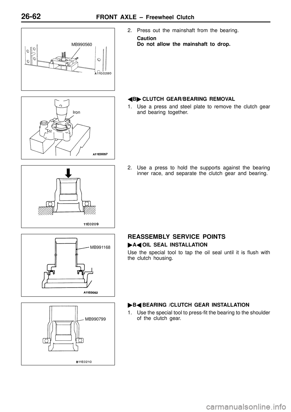 MITSUBISHI TRITON 1997  Workshop Manual I
r o n M
B9911 68 M
B990799      