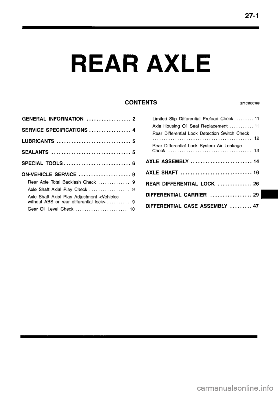 MITSUBISHI TRITON 1997  Workshop Manual 