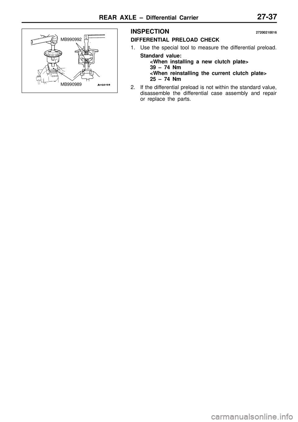 MITSUBISHI TRITON 1997 Workshop Manual MITSUBISHI TRITON 1997 Workshop Manual