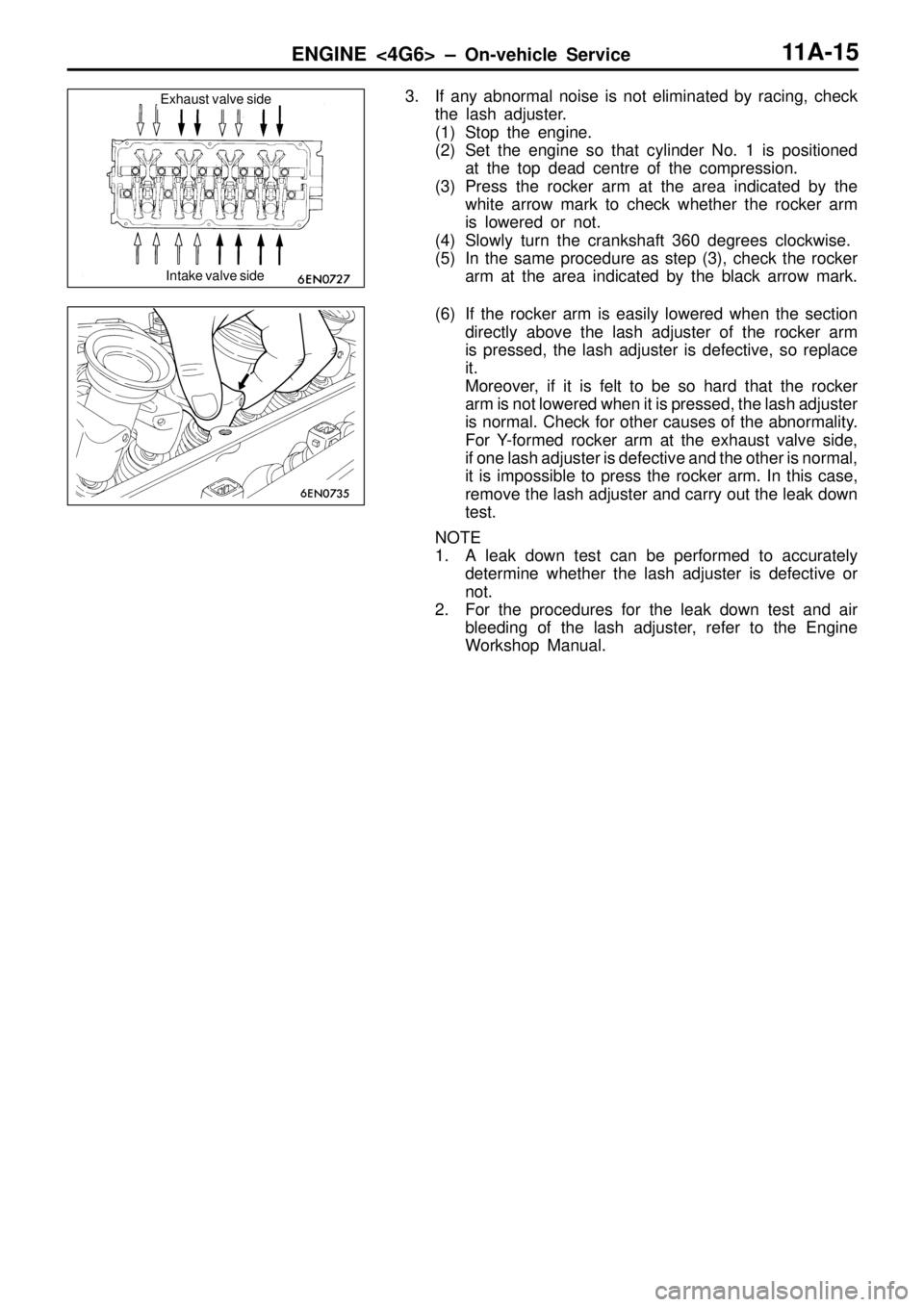 MITSUBISHI TRITON 1997 Repair Manual I
n ta ke v a lv e s id e MITSUBISHI TRITON 1997 Repair Manual I
n ta ke v a lv e s id e