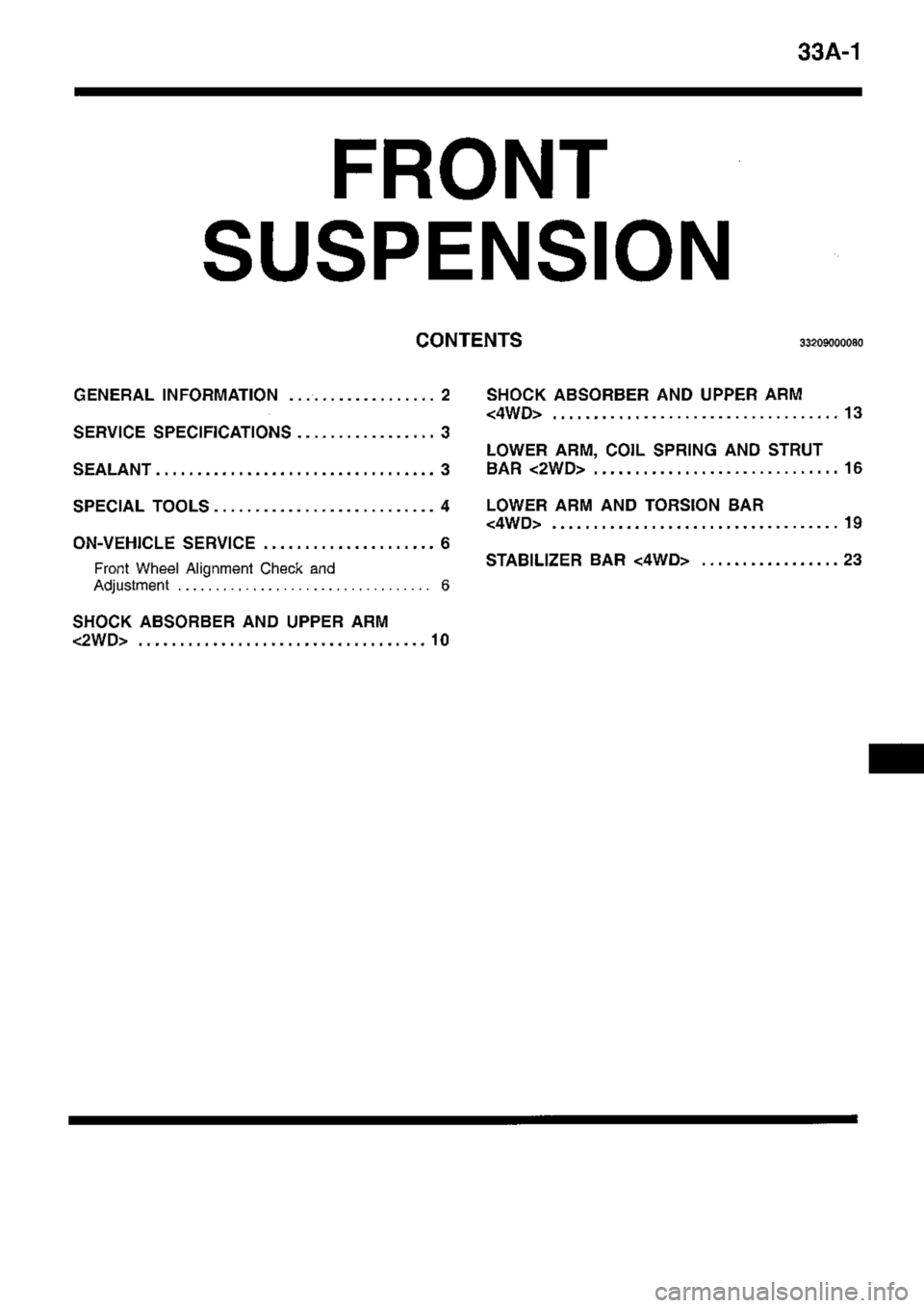 MITSUBISHI TRITON 1997  Workshop Manual 