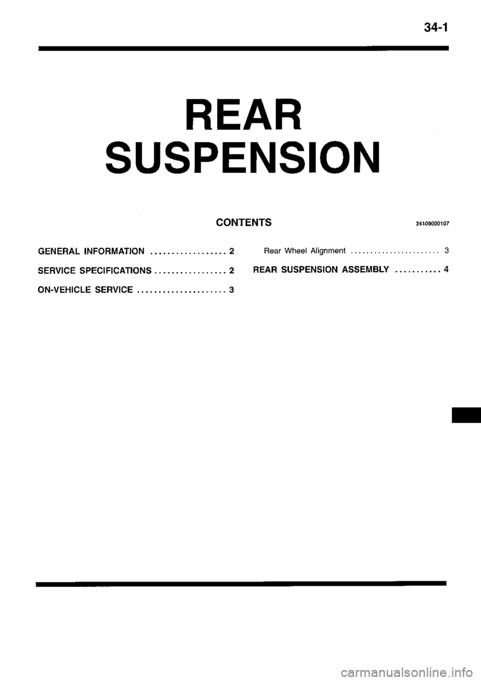MITSUBISHI TRITON 1997  Workshop Manual 