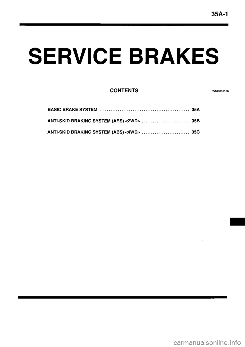 MITSUBISHI TRITON 1997  Workshop Manual 