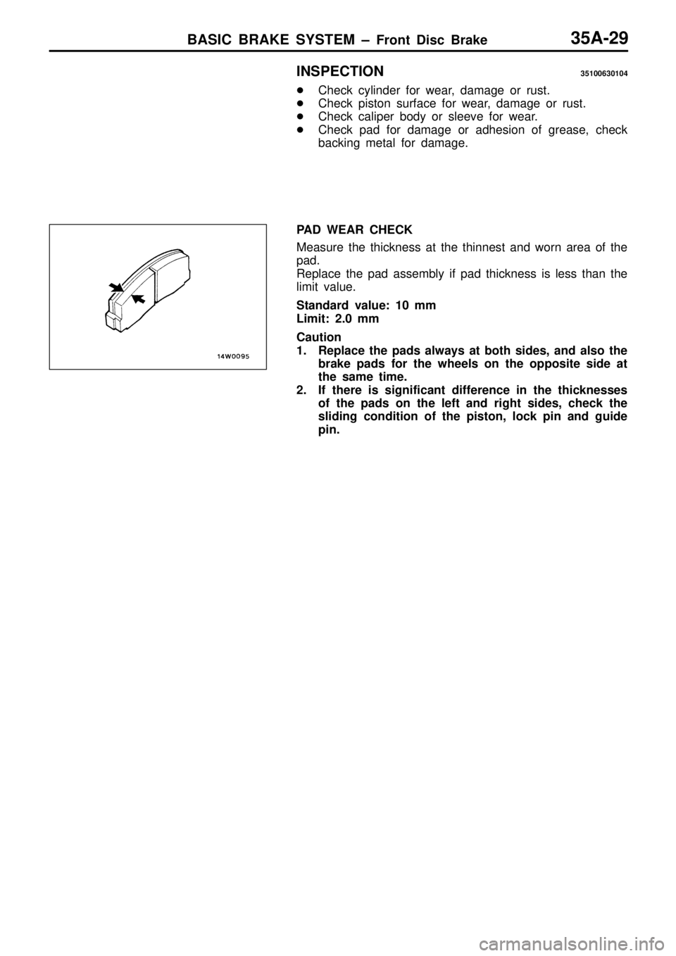 MITSUBISHI TRITON 1997  Workshop Manual 