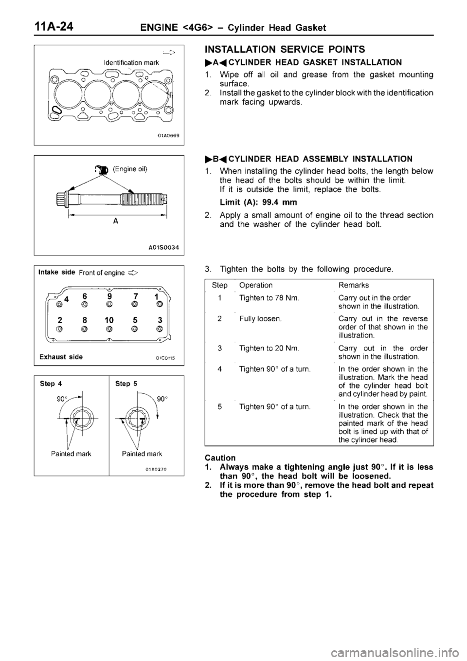 MITSUBISHI TRITON 1997 Repair Manual O
pera tio n R
em ark s 1 T
ig hte n to 7 8 N m . C
arry o ut in th e o rd er
s h ow n in th e illu str a tio n. 2 F
ully lo ose n. C
arry o ut in th e r e ve rs e
o rd er o f th at s h ow n MITSUBISHI TRITON 1997 Repair Manual O
pera tio n R
em ark s 1 T
ig hte n to 7 8 N m . C
arry o ut in th e o rd er
s h ow n in th e illu str a tio n. 2 F
ully lo ose n. C
arry o ut in th e r e ve rs e
o rd er o f th at s h ow n