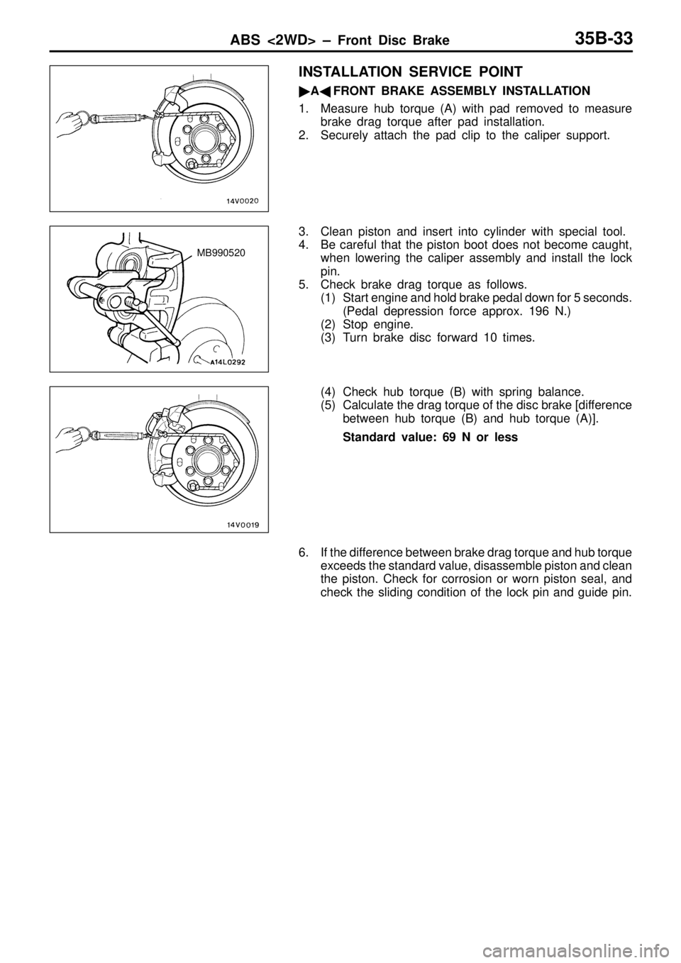 MITSUBISHI TRITON 1997  Workshop Manual 