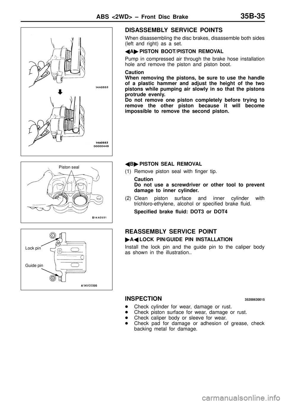MITSUBISHI TRITON 1997  Workshop Manual L
ock p in
G uid e p in    