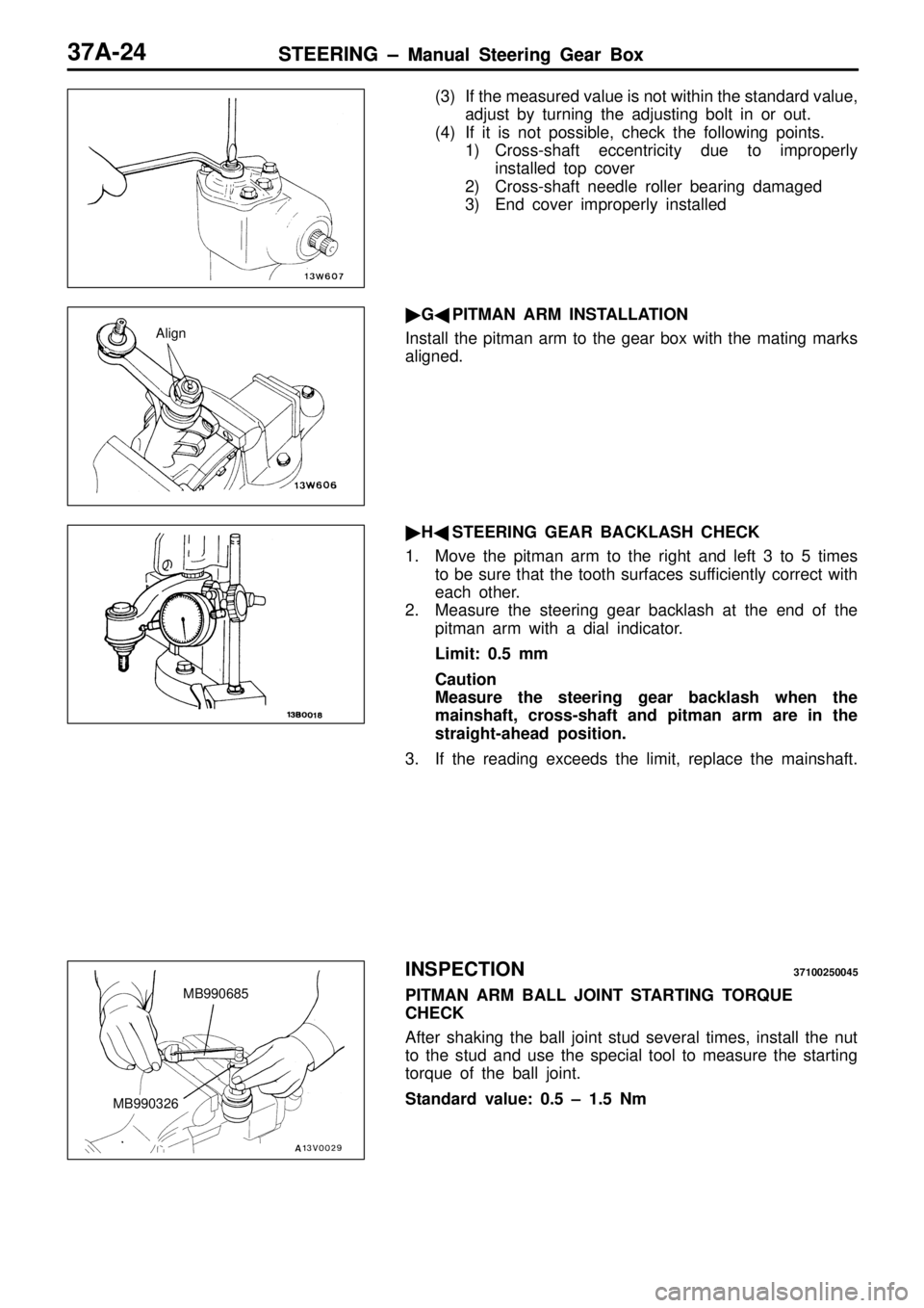 MITSUBISHI TRITON 1997  Workshop Manual M
B990685 M
B990326     
