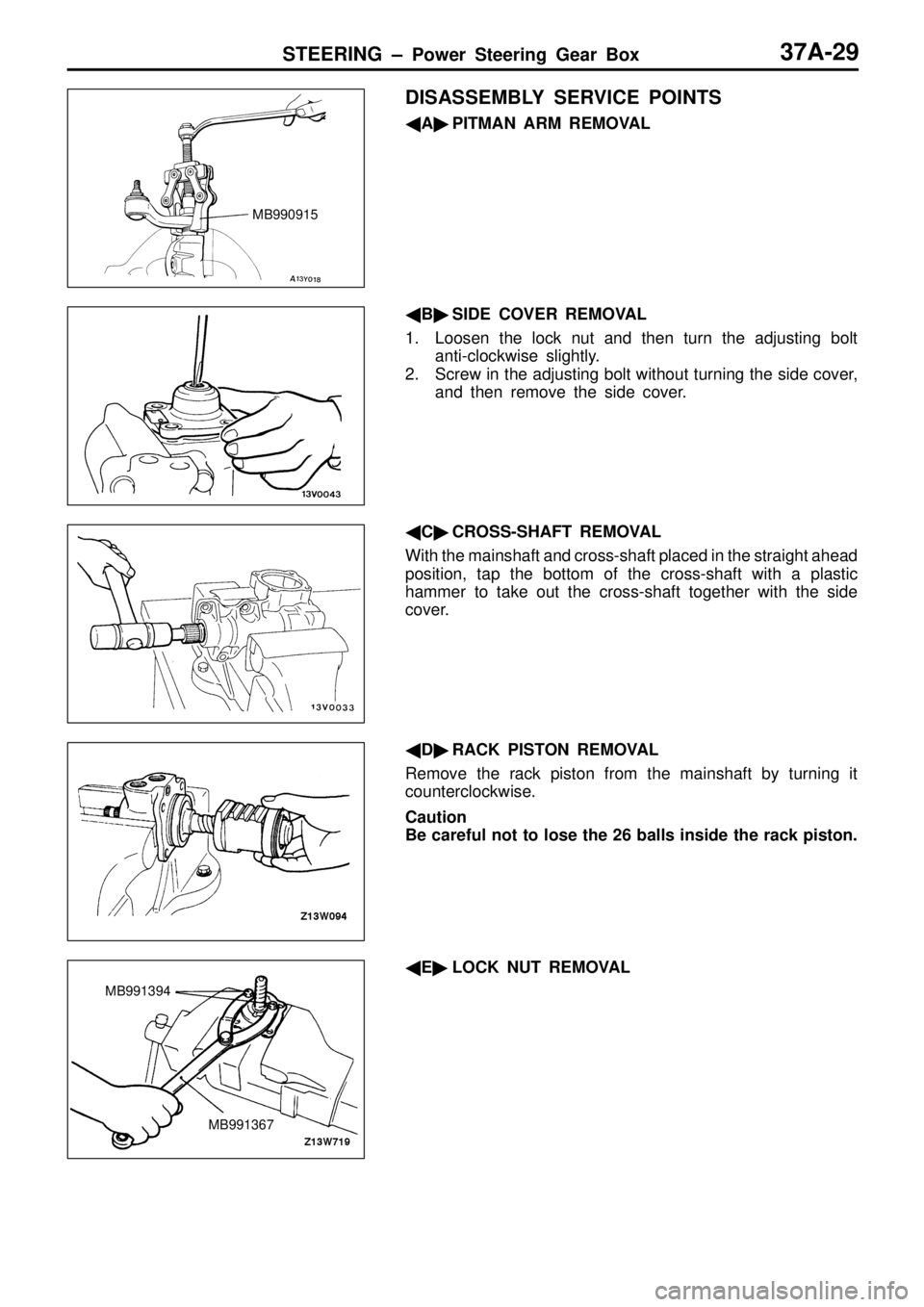 MITSUBISHI TRITON 1997  Workshop Manual M
B991394 M
B991367      