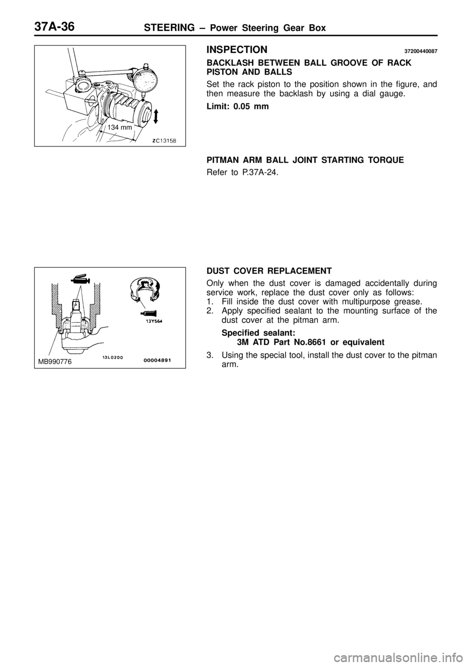 MITSUBISHI TRITON 1997  Workshop Manual M
B990776   