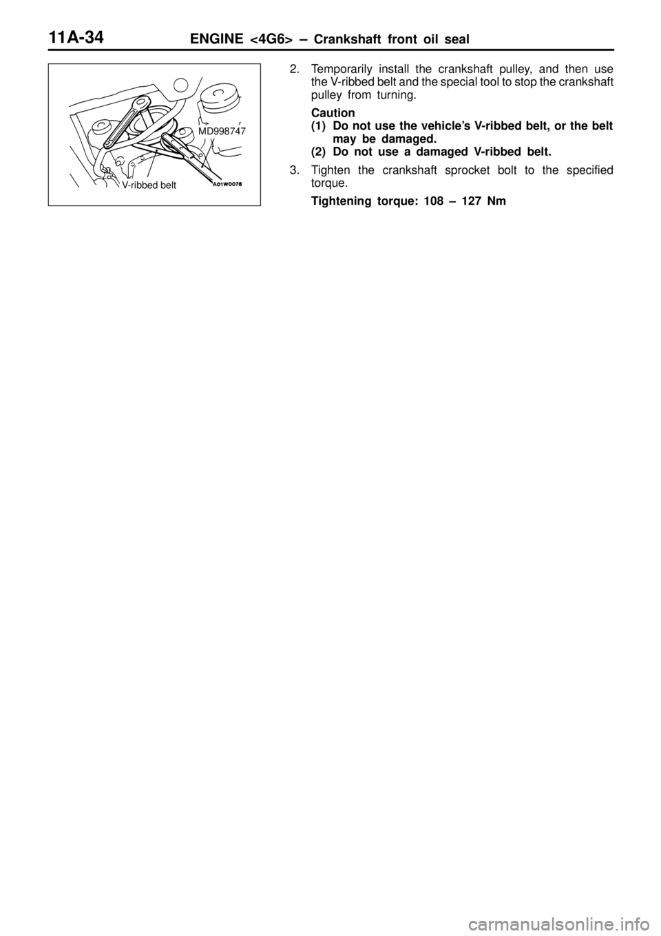 MITSUBISHI TRITON 1997 Manual PDF V
-rib bed b elt  
