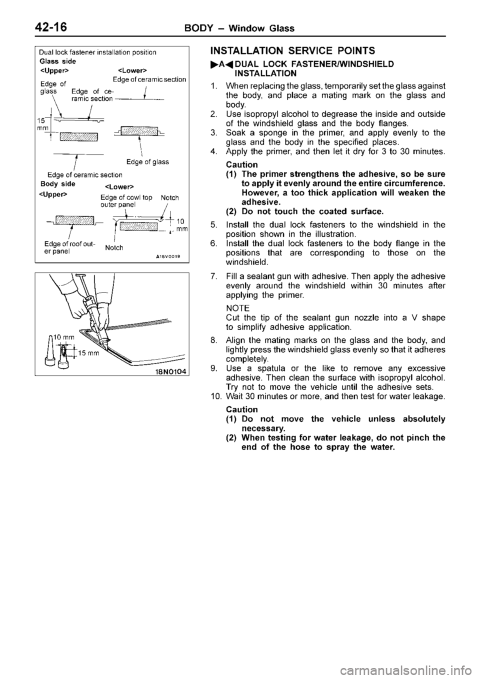 MITSUBISHI TRITON 1997  Workshop Manual B
ody  s id e <
U pper> <
L ow er> <
U pper> <
L ow er> N
otc h E
dge  o f
g la ss E
dge  o f  c e -
r a m ic  s e ctio n E
dge o f  c e ra m ic  s e ctio n E
dge o f  c e ra m ic  s e ctio n E
dge o 