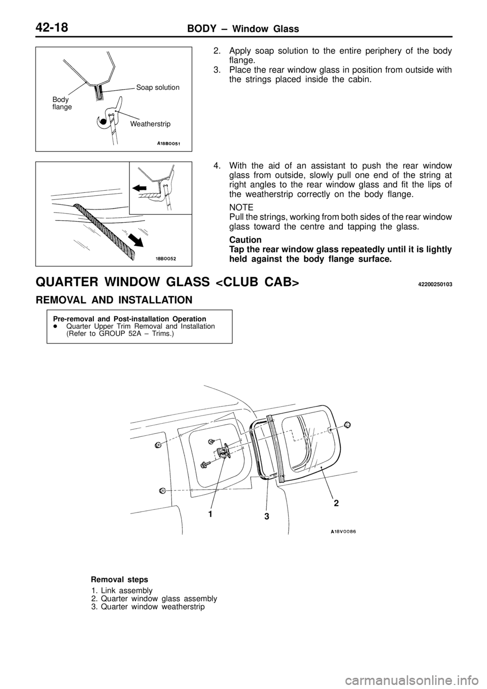 MITSUBISHI TRITON 1997  Workshop Manual S
oap s o lu tio n W
eath ers tr ip    