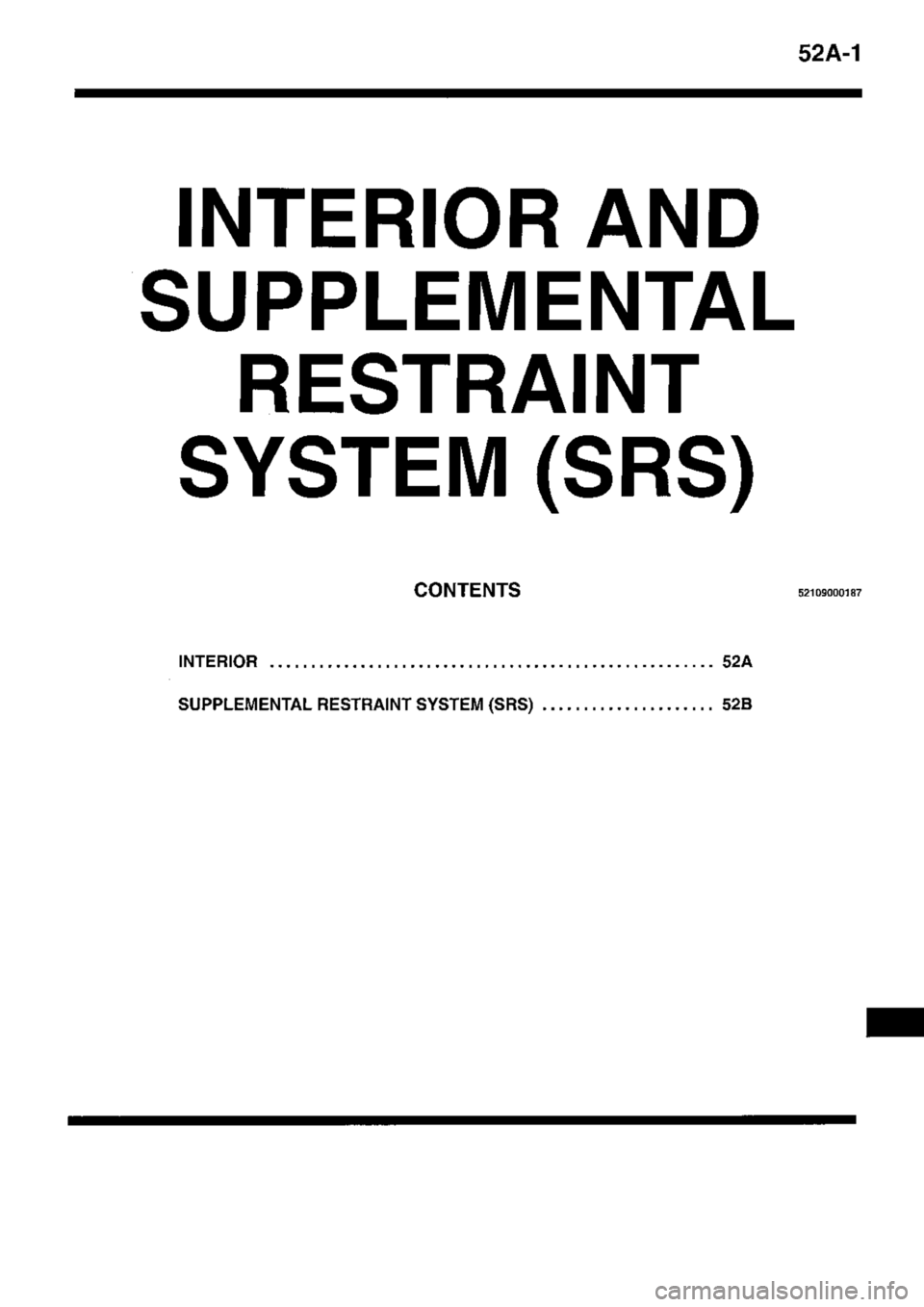 MITSUBISHI TRITON 1997  Workshop Manual 