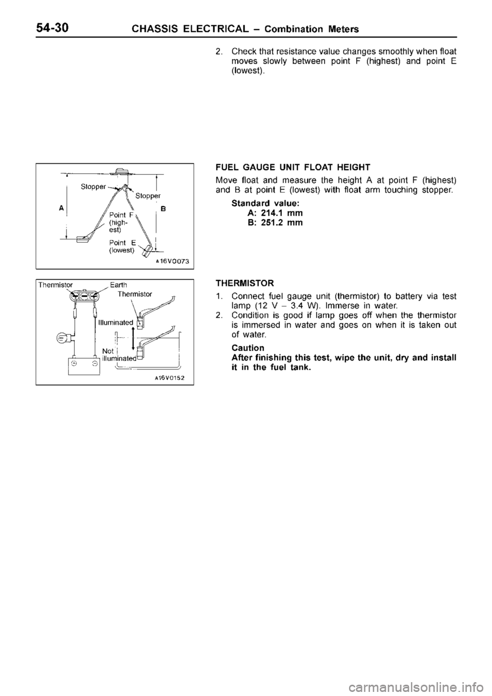 MITSUBISHI TRITON 1997  Workshop Manual S
to pper P
oin t F
( h ig h-
e st) P
oin t  E
( lo w est) I
llu m in ate d T
herm is to r E
arth T
herm is to r N
ot
i llu m in ate d 