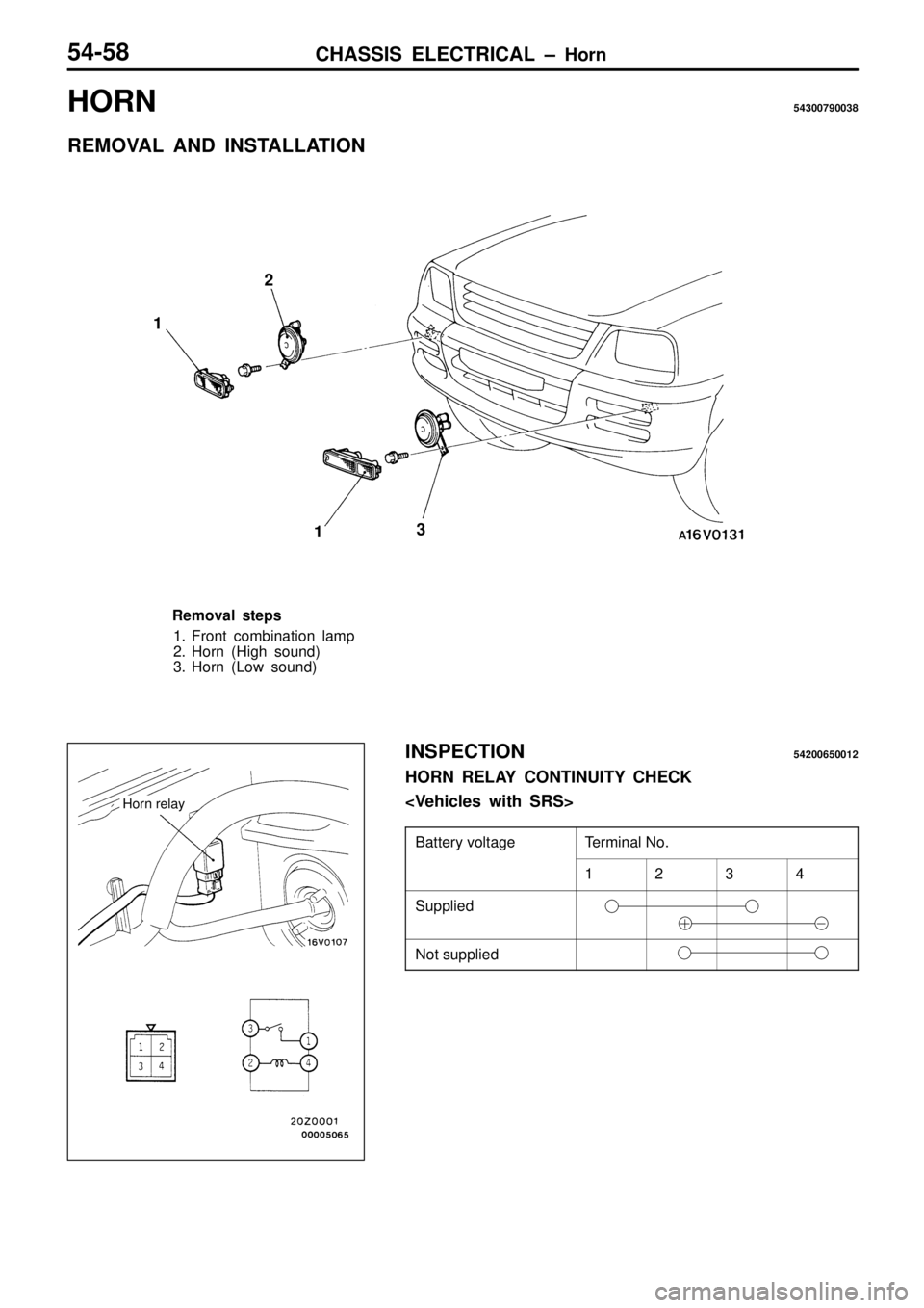 MITSUBISHI TRITON 1997 Workshop Manual T
e rm in al N o. 1 2 3 4
S
upplie d N
ot s u pplie d MITSUBISHI TRITON 1997 Workshop Manual T
e rm in al N o. 1 2 3 4
S
upplie d N
ot s u pplie d