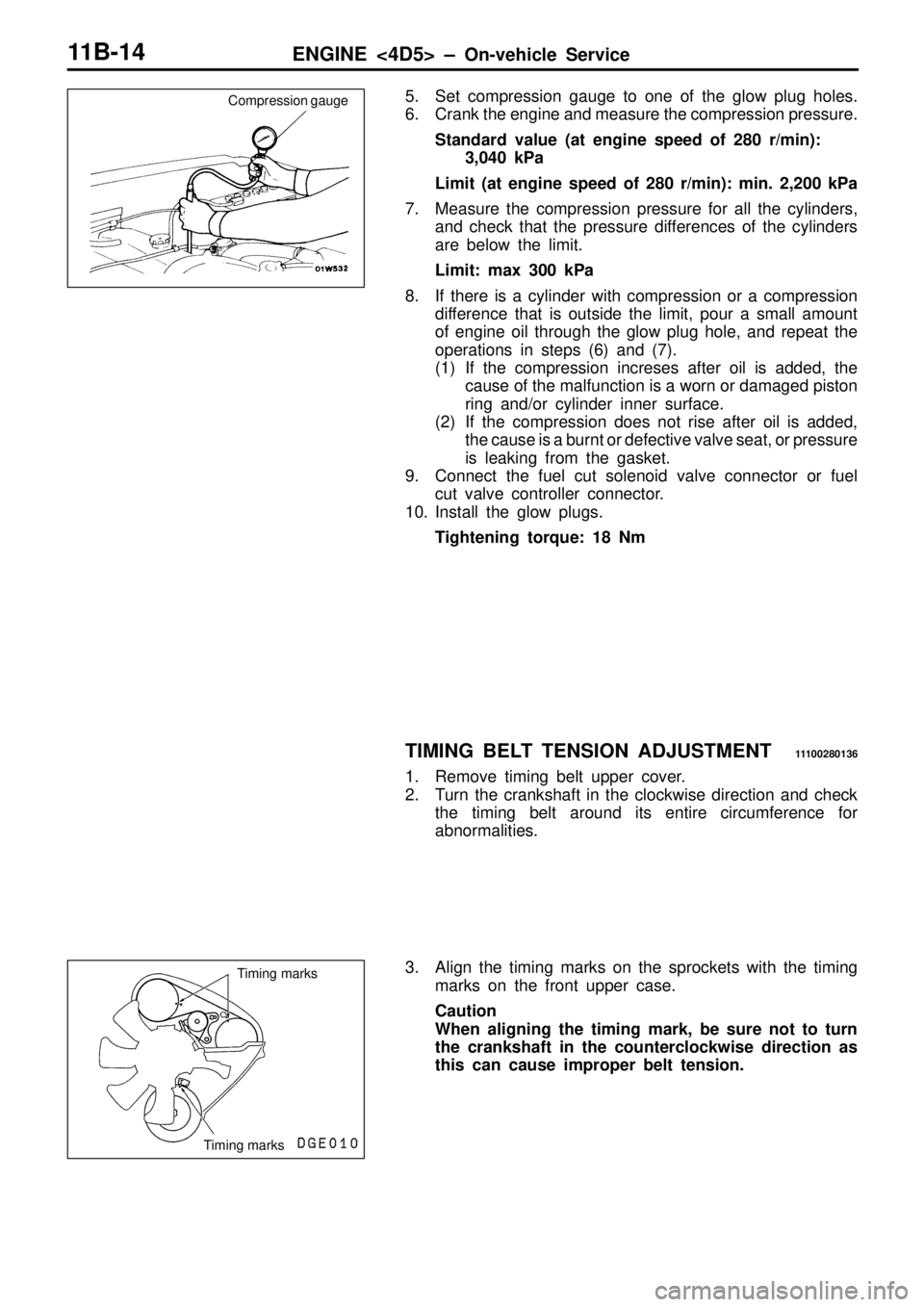 MITSUBISHI TRITON 1997 Owners Manual T
im in g m ark s
T im in g m ark s MITSUBISHI TRITON 1997 Owners Manual T
im in g m ark s
T im in g m ark s