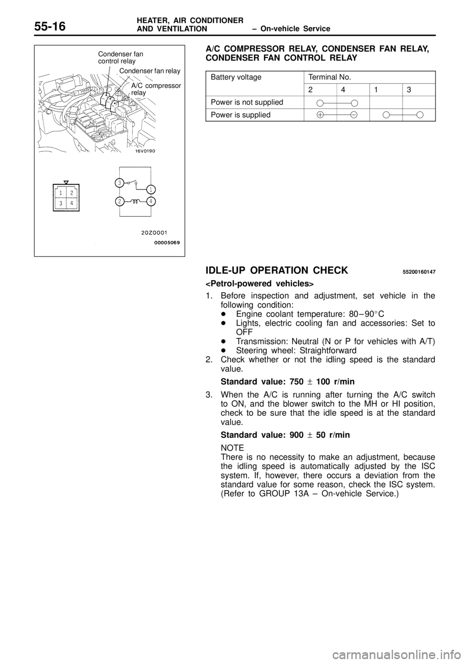 MITSUBISHI TRITON 1997  Workshop Manual T
e rm in al  N o. 2 4 1 3
P
ow er is  n ot  s u pplie d P
ow er is  s u pplie d C
ondense r  fa n r e la y A
/C  c o m pre sso r
r e la y  