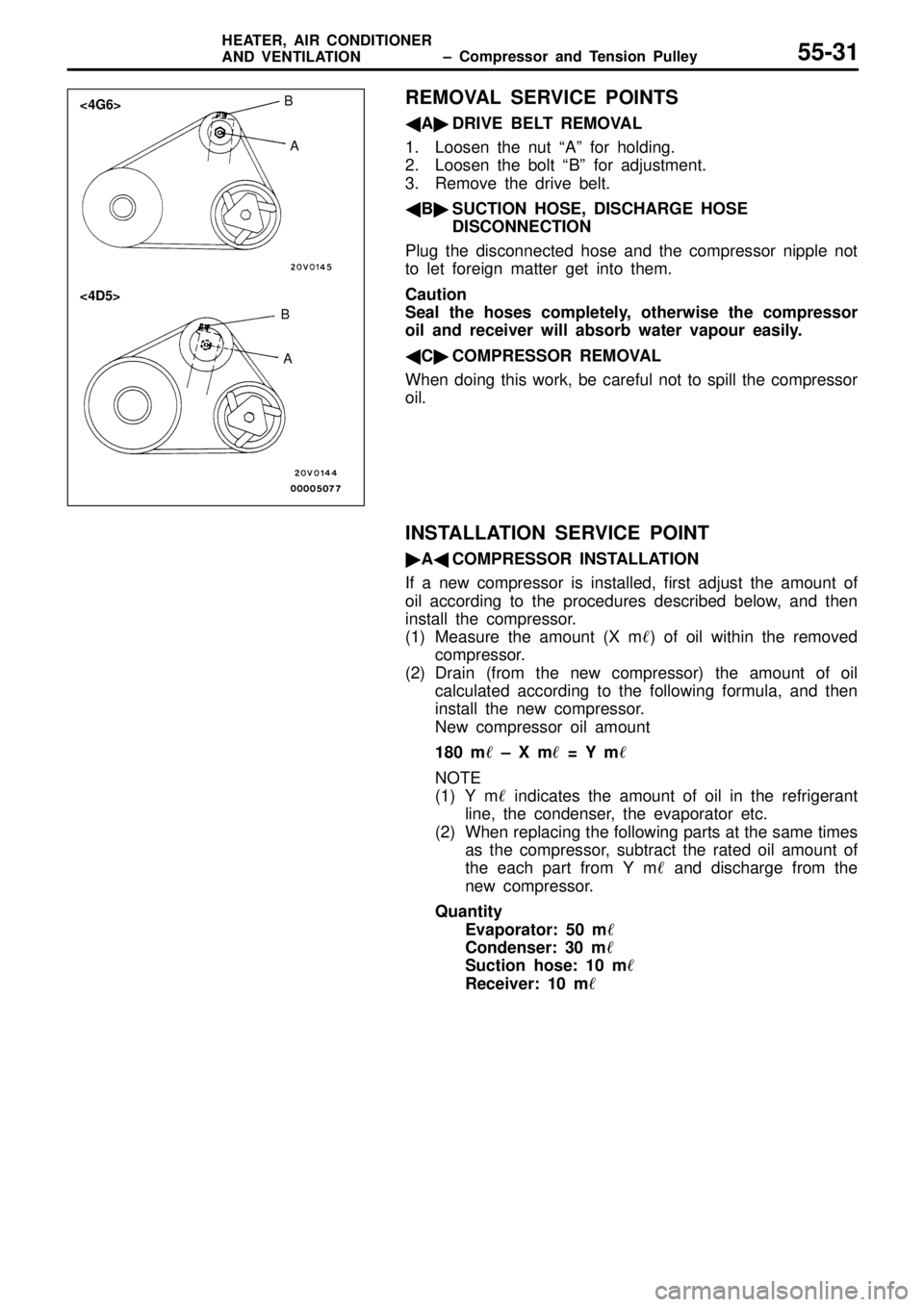 MITSUBISHI TRITON 1997  Workshop Manual <
4D 5>  