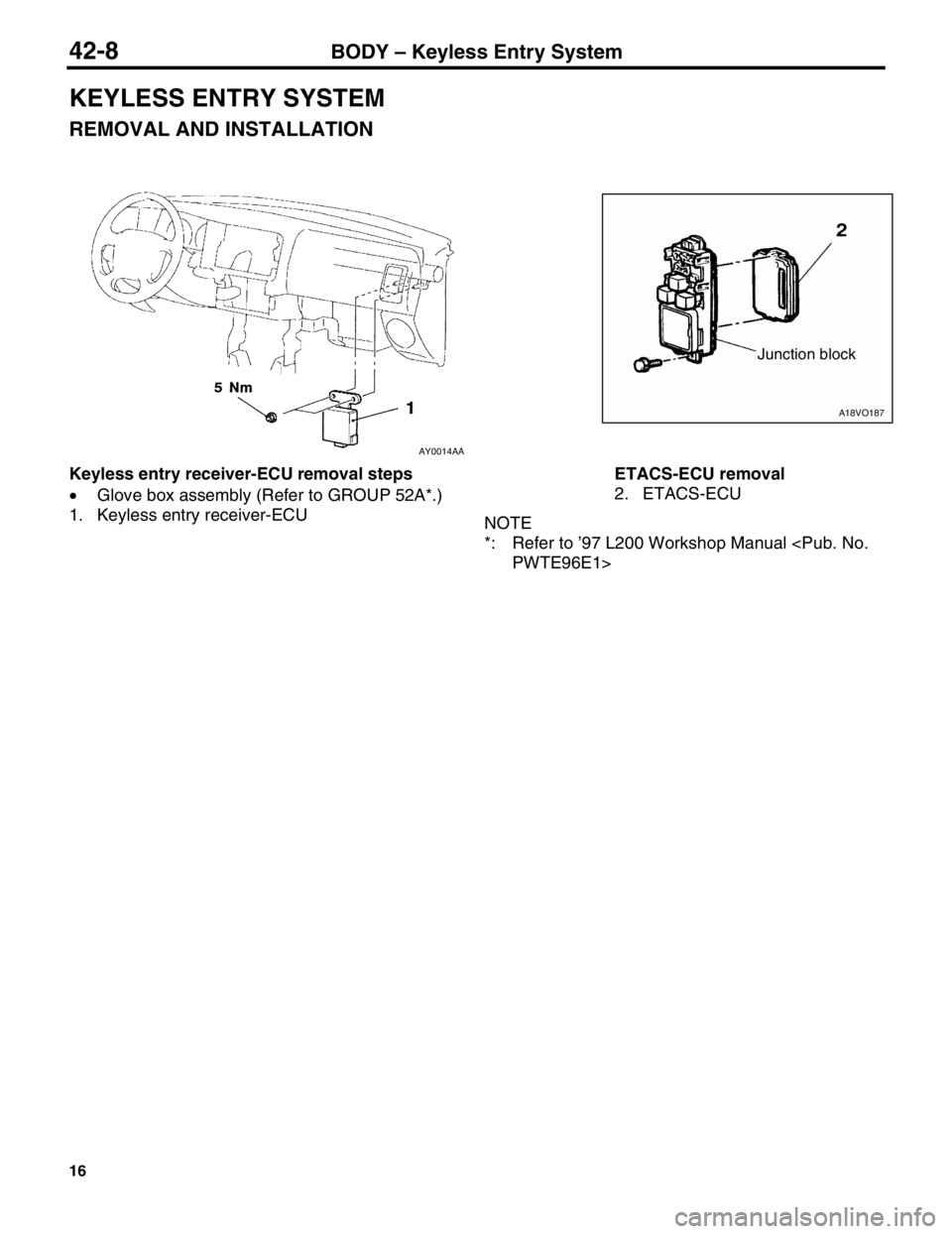 MITSUBISHI TRITON 1997 Workshop Manual MITSUBISHI TRITON 1997 Workshop Manual