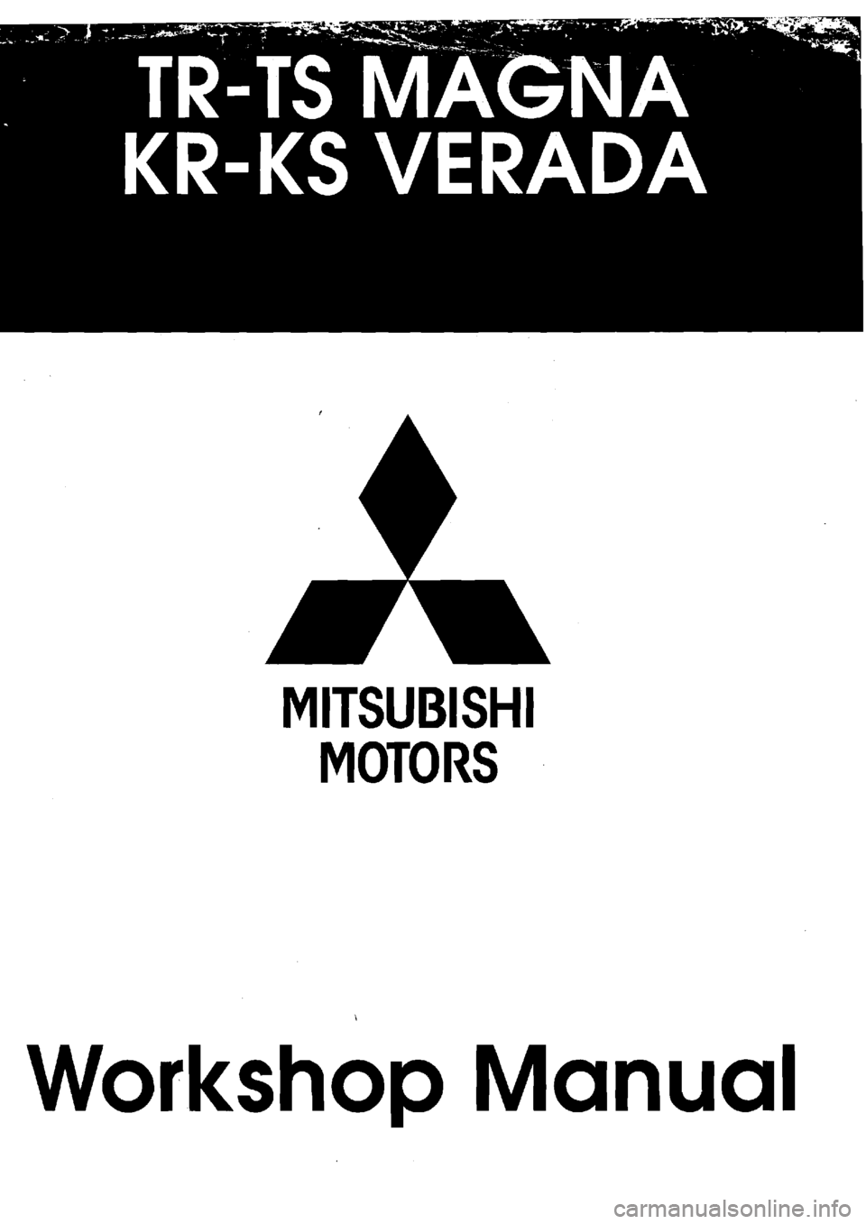 MITSUBISHI VERADA 1995 Workshop Manual MITSUBISHI VERADA 1995 Workshop Manual