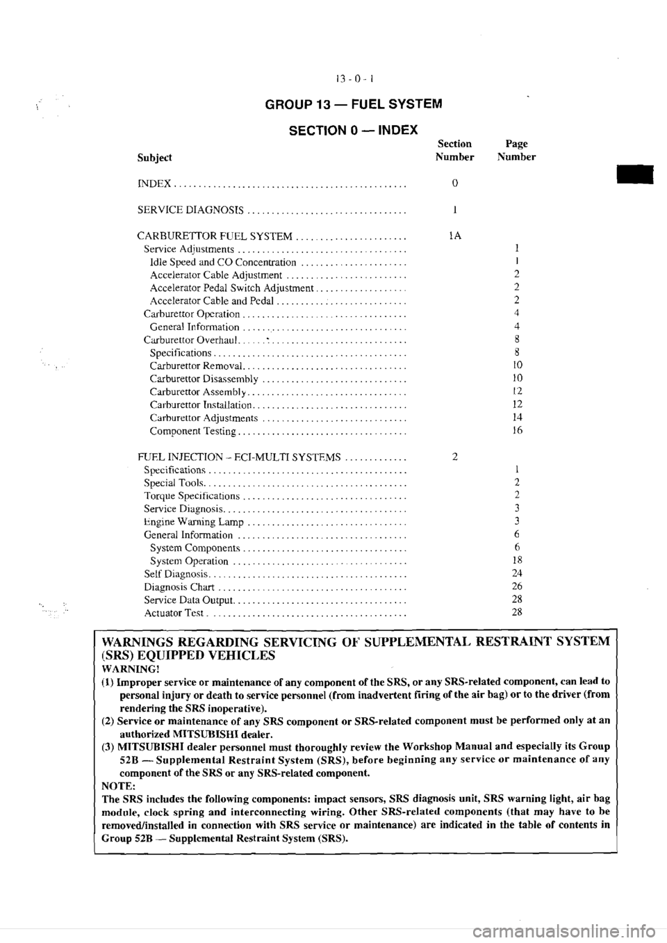 MITSUBISHI VERADA 1995 Workshop Manual MITSUBISHI VERADA 1995 Workshop Manual
