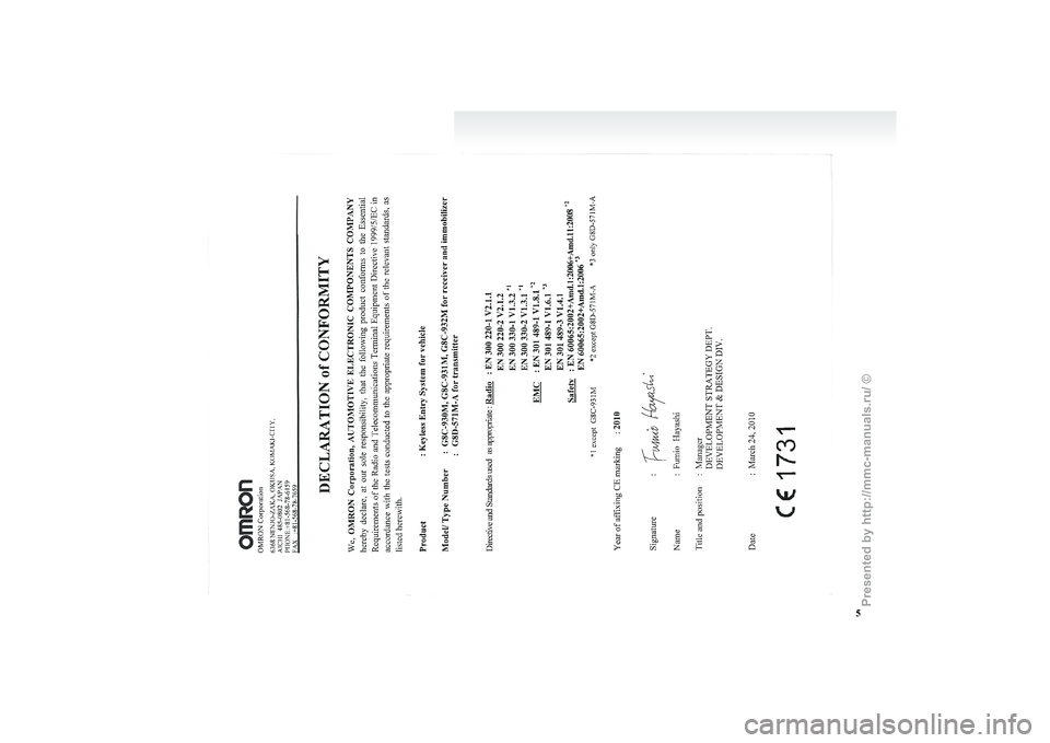 MITSUBISHI I-MIEV 2011 Owners Manual 5
Presented by http://mmc-manuals.ru/ \251 MITSUBISHI I-MIEV 2011 Owners Manual 5
Presented by http://mmc-manuals.ru/ \251