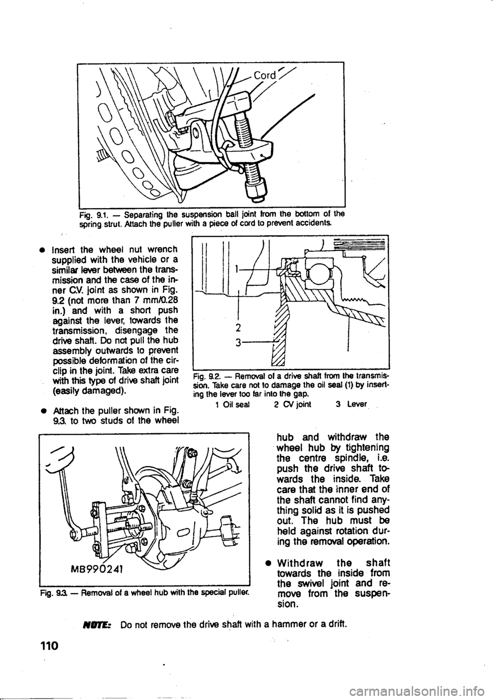 MITSUBISHI SPACE RUNNER 1991 Owners Manual MITSUBISHI SPACE RUNNER 1991 Owners Manual