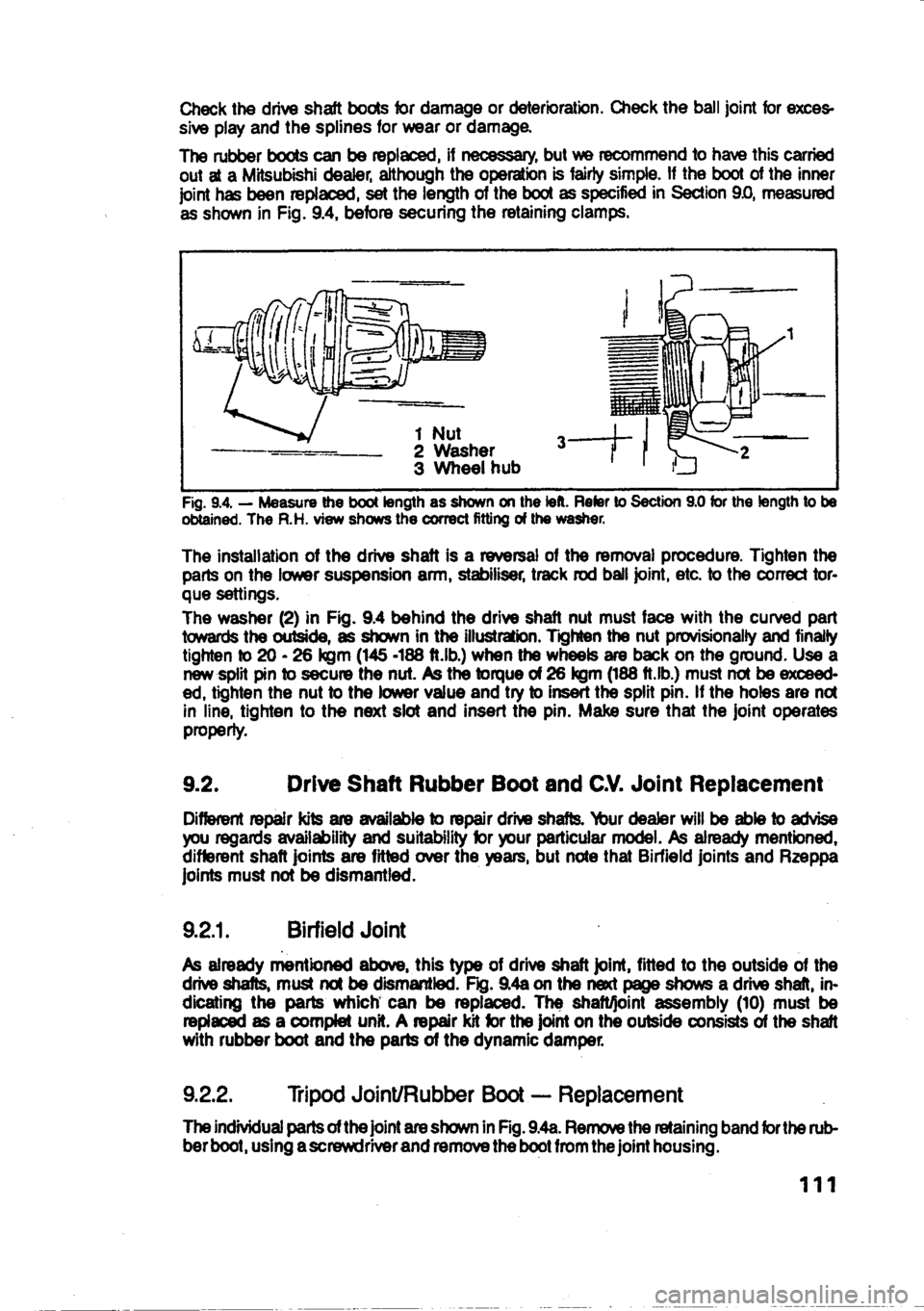 MITSUBISHI SPACE RUNNER 1991 Owners Manual MITSUBISHI SPACE RUNNER 1991 Owners Manual