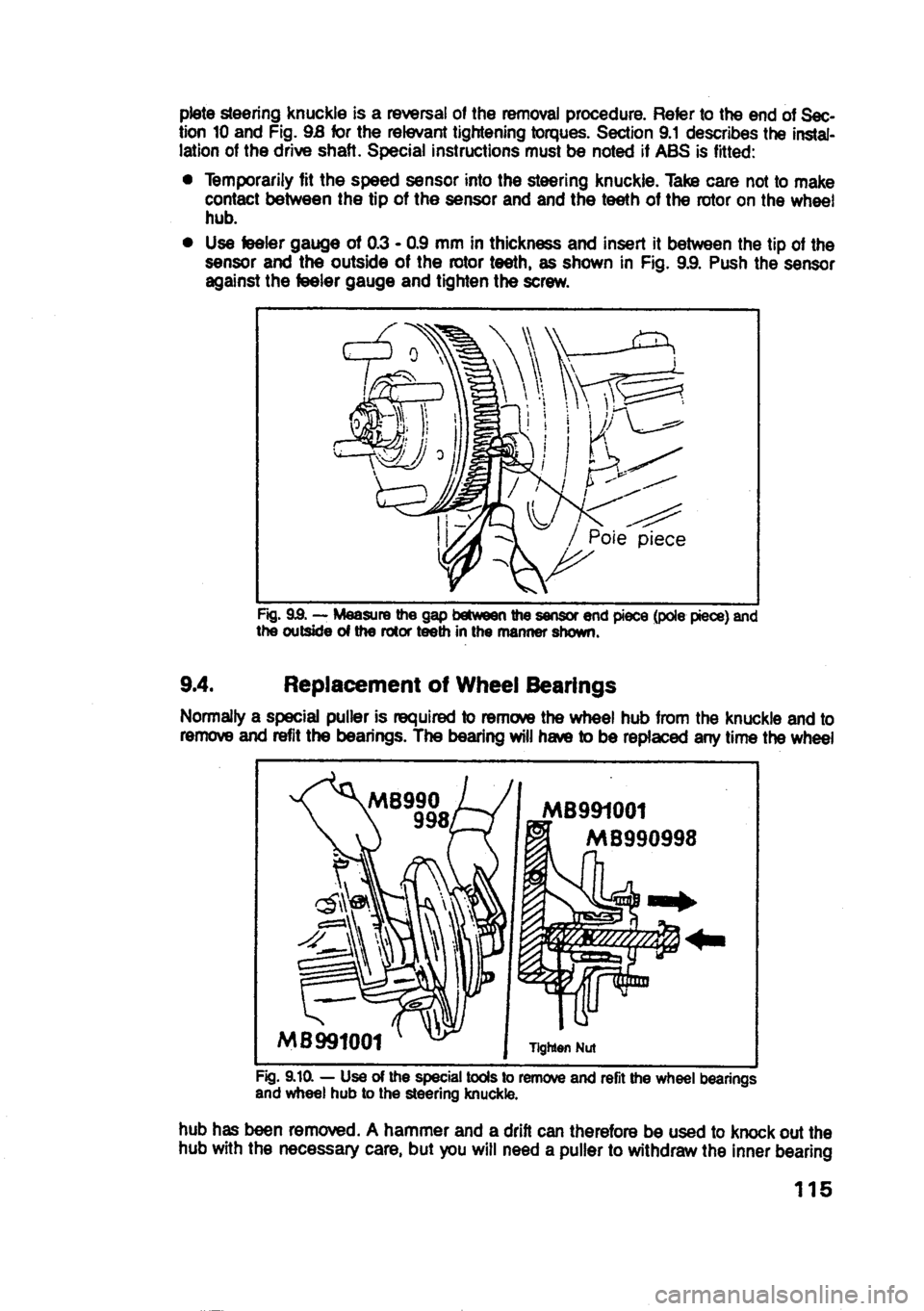 MITSUBISHI SPACE RUNNER 1991 Owners Manual MITSUBISHI SPACE RUNNER 1991 Owners Manual