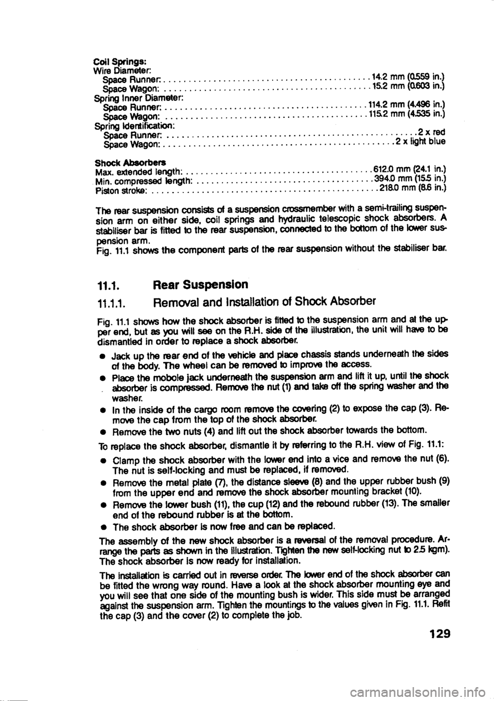 MITSUBISHI SPACE RUNNER 1991  Owners Manual 