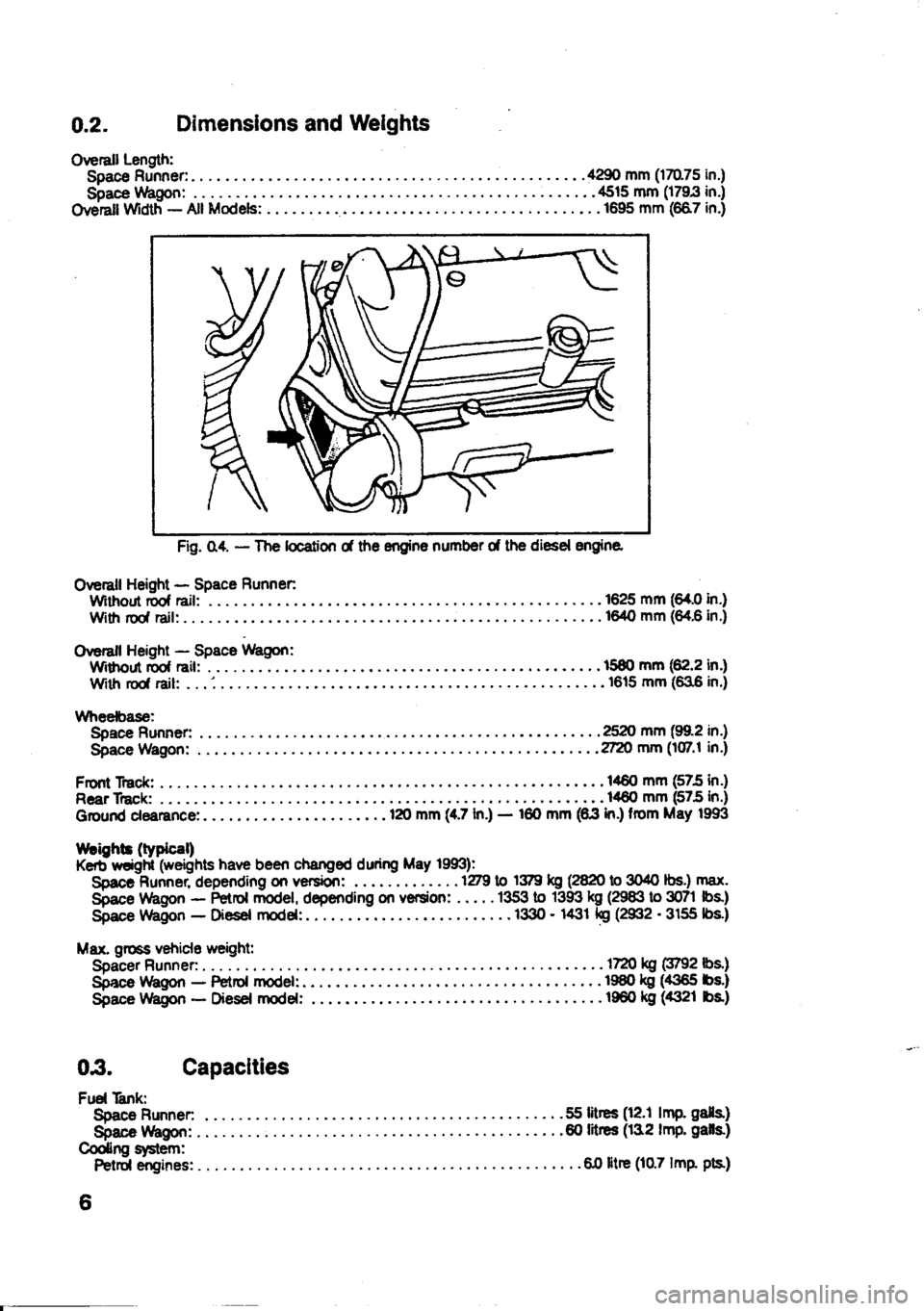 MITSUBISHI SPACE RUNNER 1991  Owners Manual 