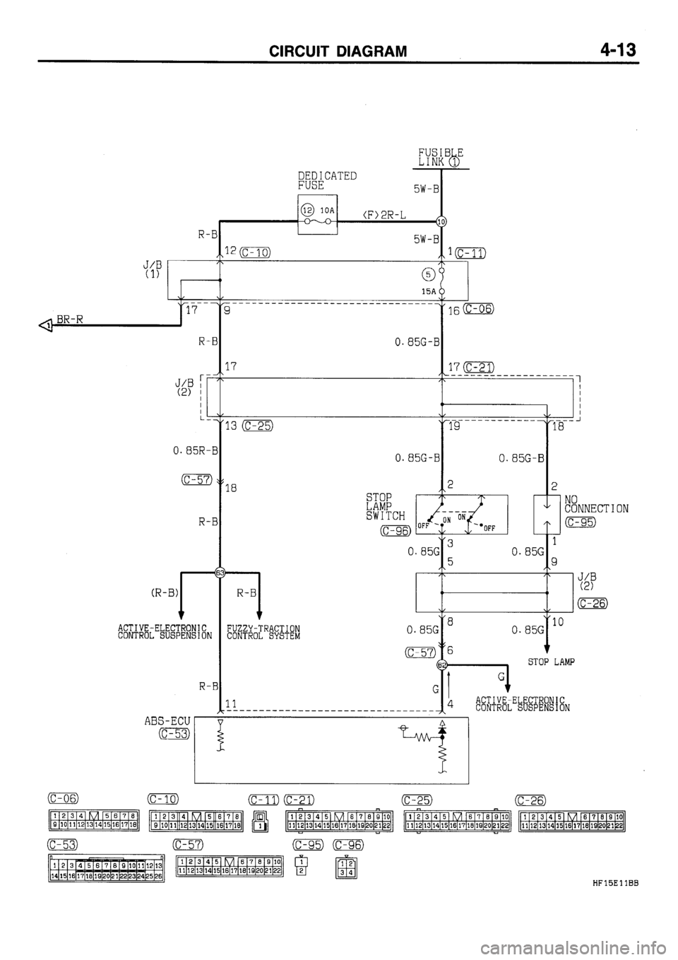 MITSUBISHI GALANT 1995 7.G Electrical Wiring Diagram Owners Manual 