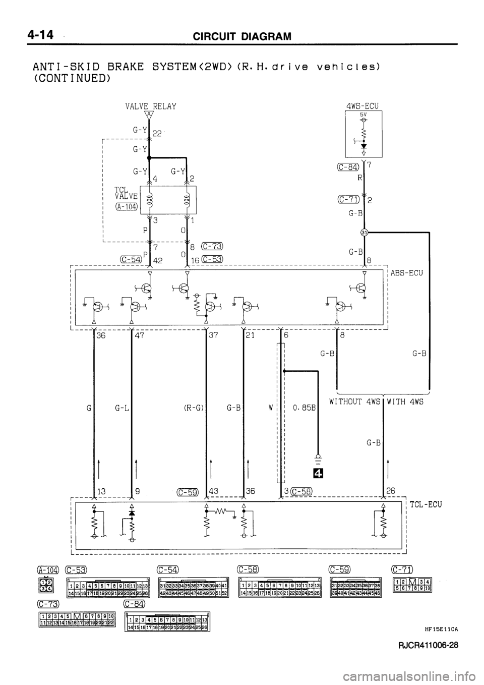 MITSUBISHI GALANT 1995 7.G Electrical Wiring Diagram Owners Manual 