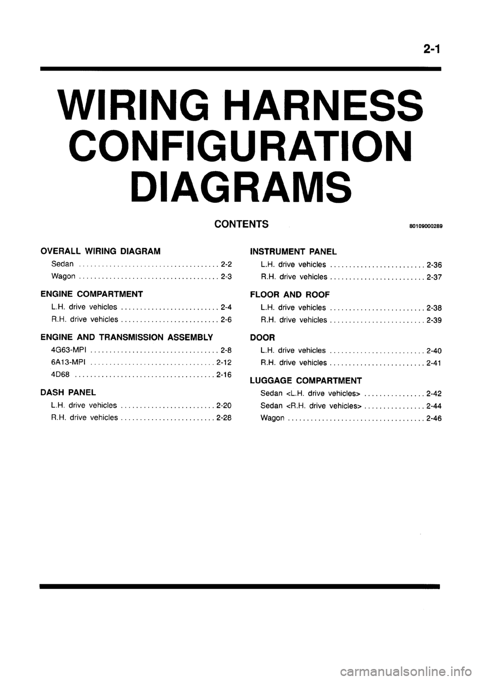 MITSUBISHI GALANT 1997 8.G Electrical Wiring Diagram User Guide 