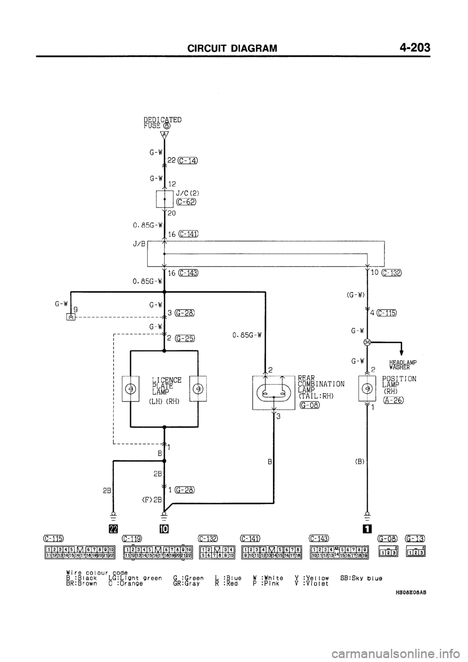 MITSUBISHI GALANT 1997 8.G Electrical Wiring Diagram Workshop Manual 