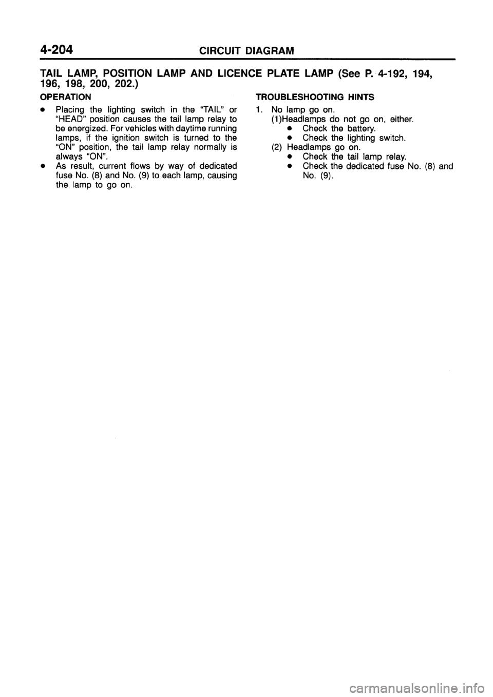 MITSUBISHI GALANT 1997 8.G Electrical Wiring Diagram Workshop Manual 