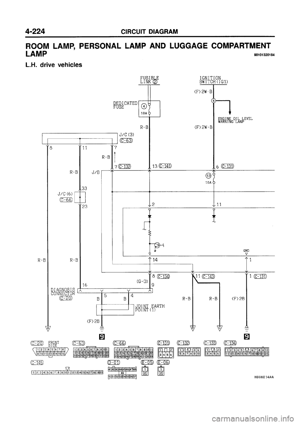 MITSUBISHI GALANT 1997 8.G Electrical Wiring Diagram Workshop Manual 
