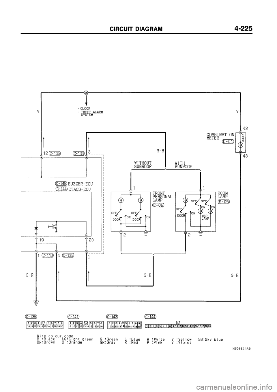 MITSUBISHI GALANT 1997 8.G Electrical Wiring Diagram Workshop Manual 