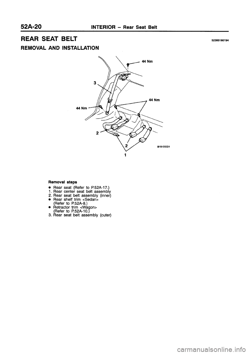 MITSUBISHI GALANT 1997 8.G Workshop Manual 