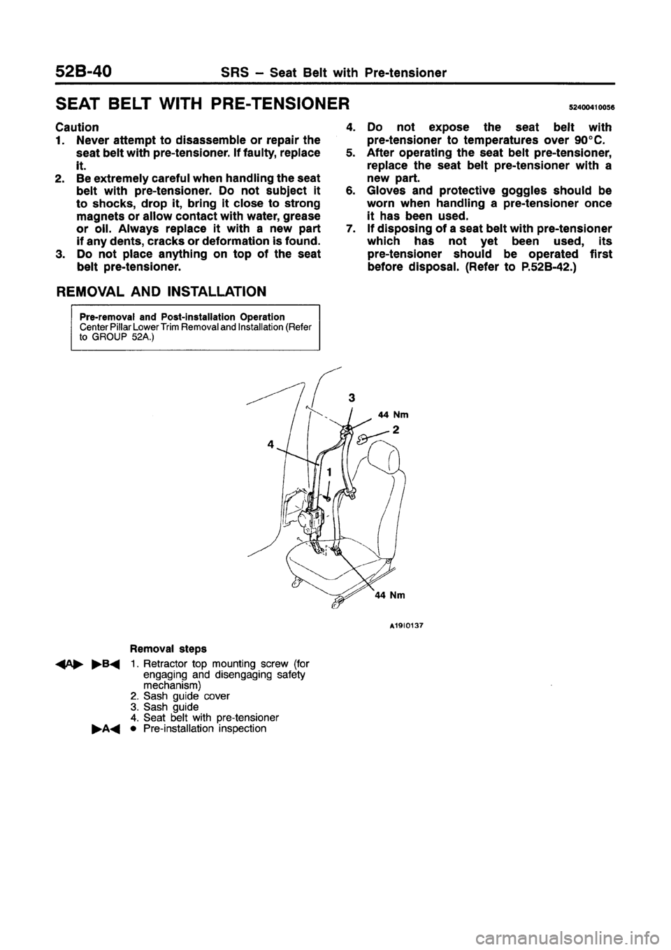 MITSUBISHI GALANT 1997 8.G Workshop Manual MITSUBISHI GALANT 1997 8.G Workshop Manual