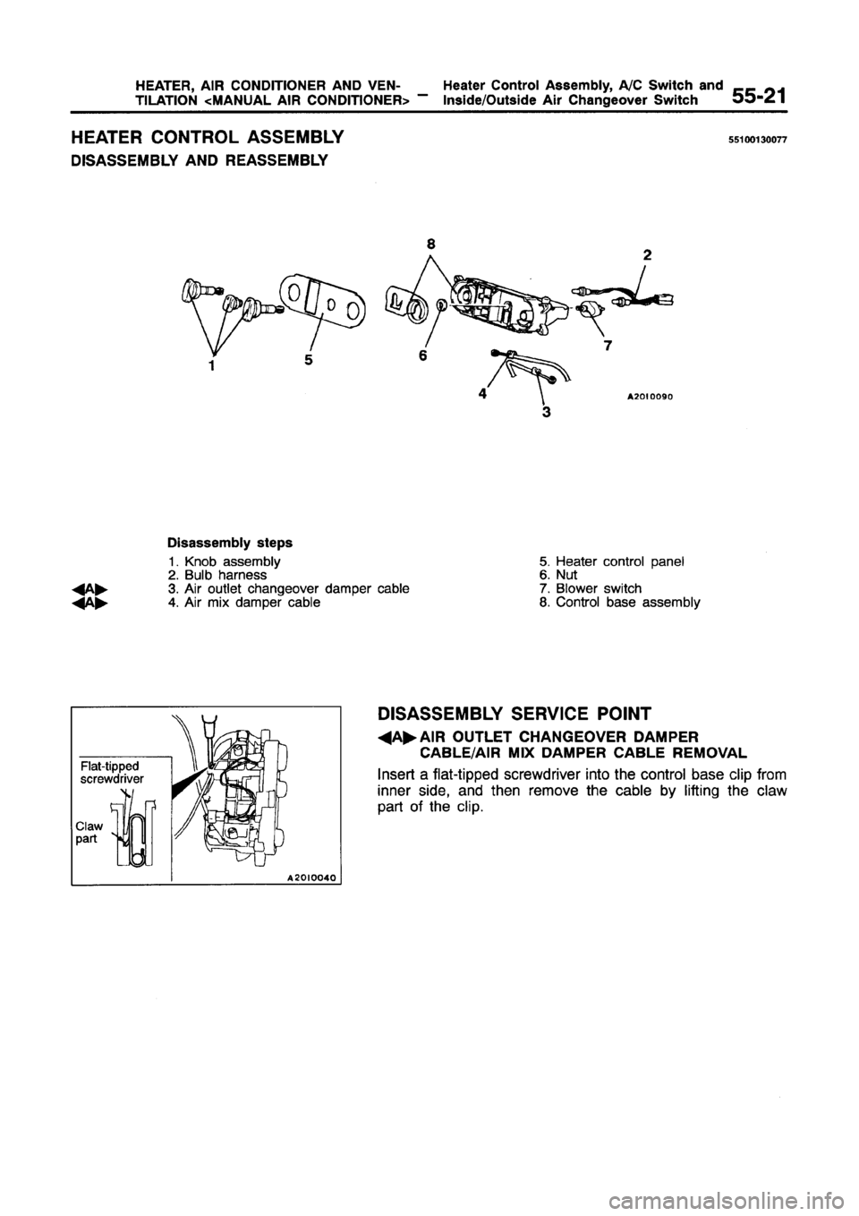 MITSUBISHI GALANT 1997 8.G Workshop Manual MITSUBISHI GALANT 1997 8.G Workshop Manual